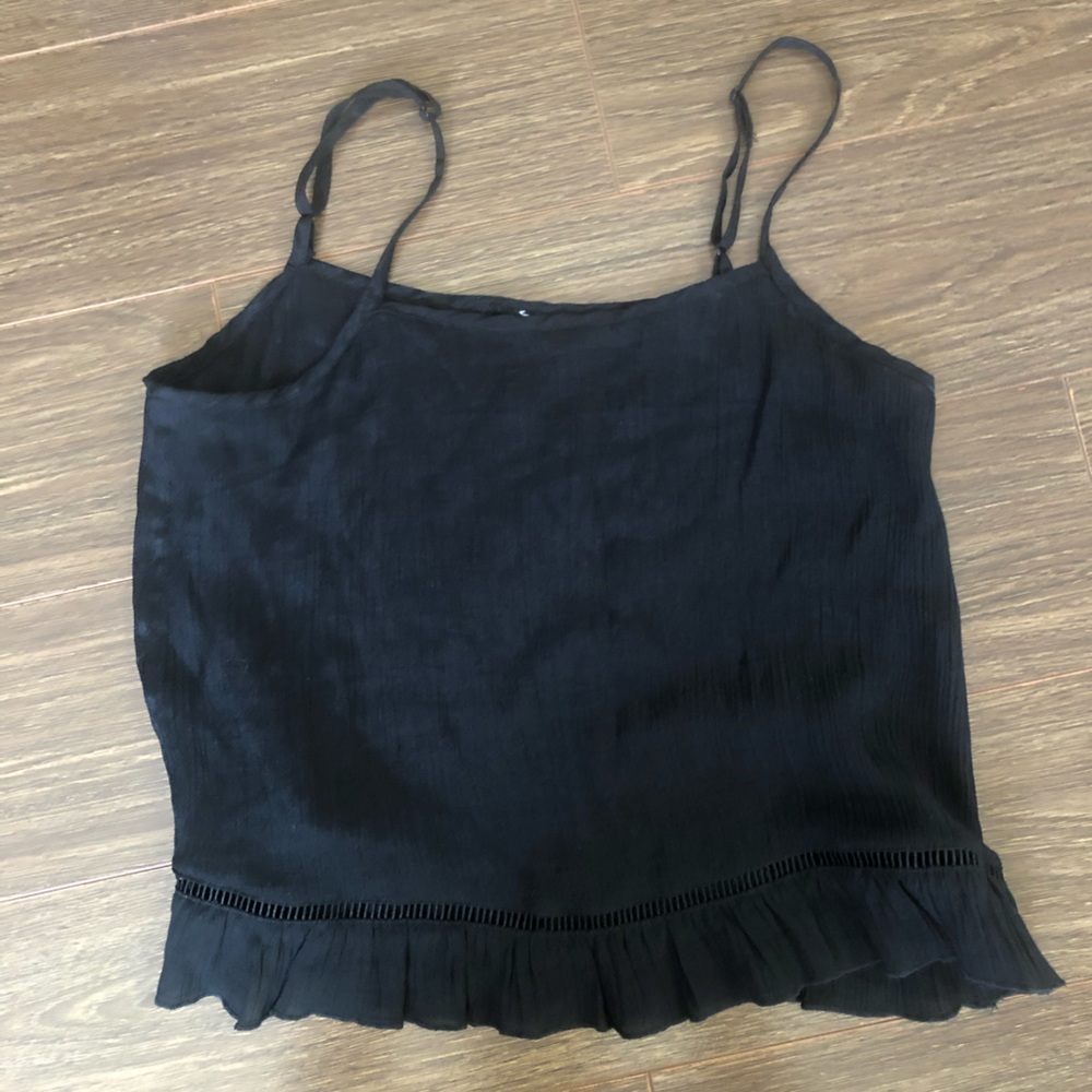 Black flowy top
